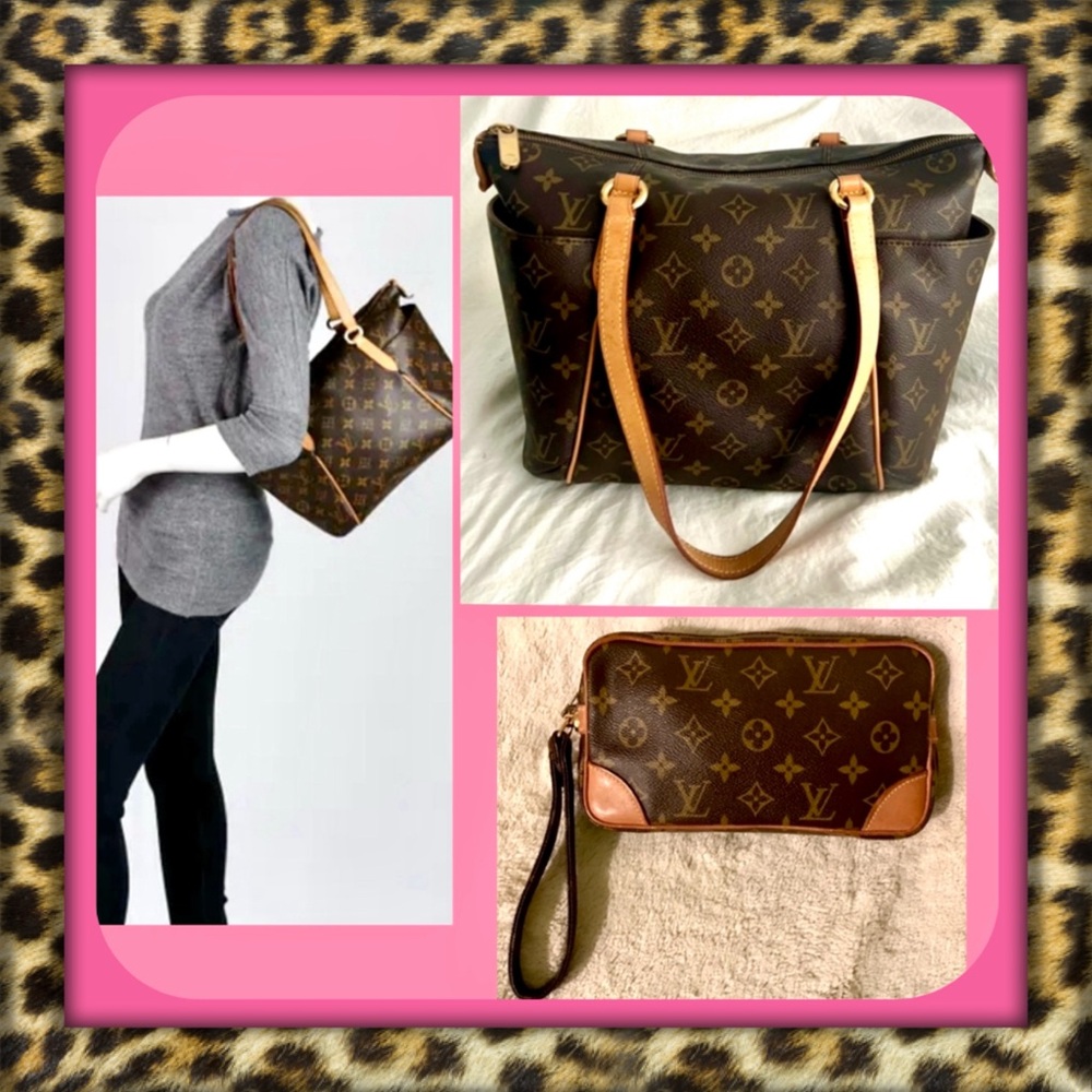 👑✅PRICE FIRM✅AUTHENTIC Louis Vuitton Totally Bag & PM Marley Set